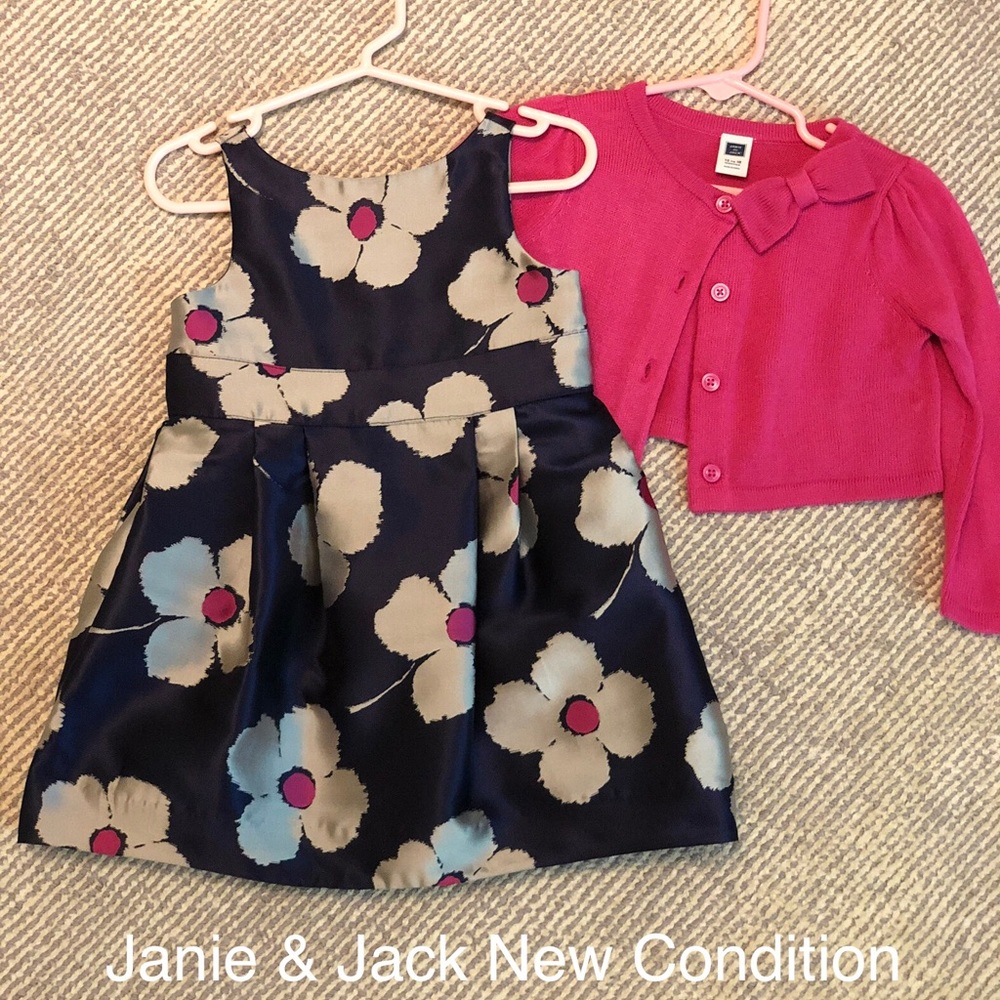 Janie and jack party dress and sweater set